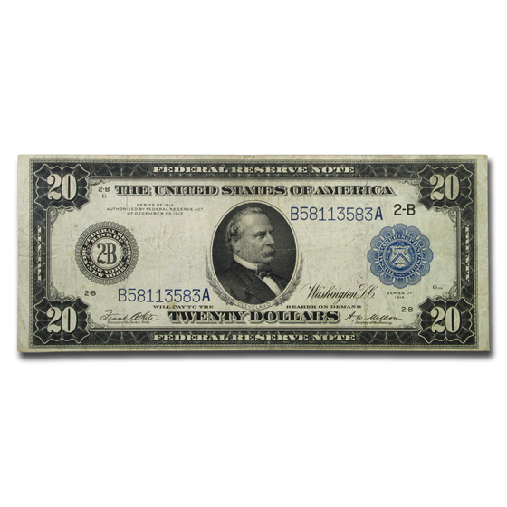 1914 (B-New York) $20 FRN VF 1914 (B-New York) $20 FRN VF